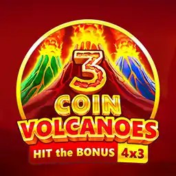 Slots logo of 3 Coin Volcanoes from Booongo at DazardBet Casino