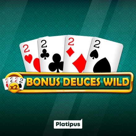 Bonus Deuces Wild slot logo by Platipus at DazardBet Casino