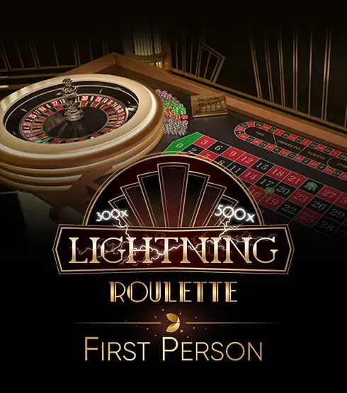 First Person Lightning Roulette logo by Evolution at DazardBet Casino