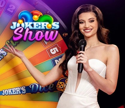 Joker’s Show slot logo by Skywind Group at DazardBet Casino
